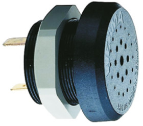 Built-in buzzer, 50 Hz, 85 dB, 230 VAC, 20 mA, black, 114 068 28