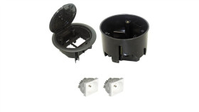 Efapel Floor Box Puszka Podłogowa Okrągła Efapel 2X Gniazdo 230V Z/U