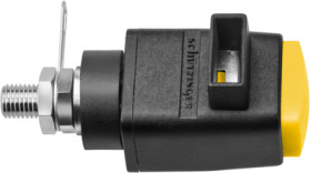 Quick pressure clamp, yellow, 300 V, 16 A, solder connection/cable lug, nickel-plated, SDK 5230 / GE