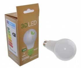 LAMPA LED 15W E27 3000K CIEPLA BIALA