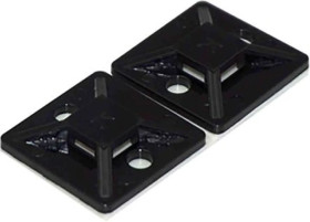 Mocowanie opaski kablowej samoprzylepne, 19.5mm x 19,5 mm, kolor: Czarny, 100-szt., RS PRO