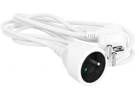 Przedłużacz sieciowy 1 gniazdowy z uziemieniem 16A