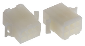 Obudowa 6-pinowe raster: 6.7mm 2-rzędowe Molex Montaż na panelu Męski 9.0A 600.0 V.