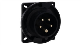 Wtyk Siłowy Tablicowy Odbiornikowy 32A 5P 380V-415V /Fe/ Ip67 Czarny