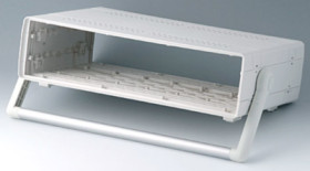 19 inch enclosure, 63 HP, (W x H x D) 367 x 98.5 x 250 mm, ABS, gray white, A0226670