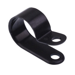 19mm Black Nylon P Clip - Pack of 100