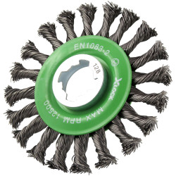 Faithfull 4311XL450 X-LOCK Conical WireBrush 115mm M14x20.50mm StainlessSteel