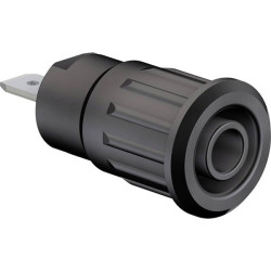 Stäubli 497079-21 SEB4-F/N Safety jack socket blk Ø4mm insulated brass part