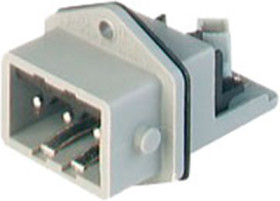 Panel plug, 3 pole, PCB mounting, screw connection, 1.5 mm², gray, 932145106