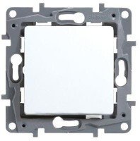 PDU-NILOE1PW Łącznik 250V - standard PL, pojedynczy, biały, podtynkowy - model NILOE (bez ramki)