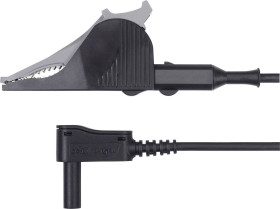 Schützinger MSWSAK 7418 / 2.5 / 150 / SW Przewód pomiarowy złącze męskie 4 mm zaciski szczękowe 150.00 cm czarny 10 szt.