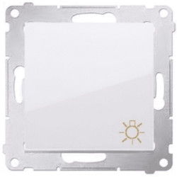 Przycisk odbijający "światło" SIMON 54 biały 10AX Kontakt Simon DS1.01/11