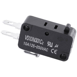 TruComponents 78-0921 Microswitch,On/(On),10A,Button,Quick Connect