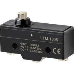 TruComponents 78-0909 Microswitch, On/(On),15A,Button