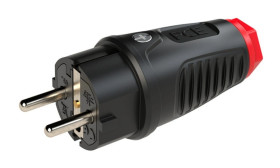 Wtyczka gumowa 16A 2P+Z 230V UNI-SCHUKO IP54 /pełna guma/ TAURUS2 0522-sr