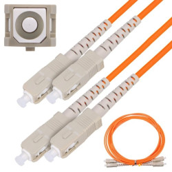 Patchcord Wielomodowy, Duplex, 50/125, 3mm, 1m Extralink SC/UPC-SC/UPC