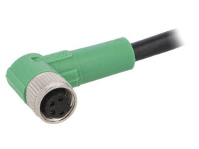 1415552 Kabel do czujników/automatyki, M8, Ilość pinów: 4, kątowe, 1.5m, wtyk, 4A