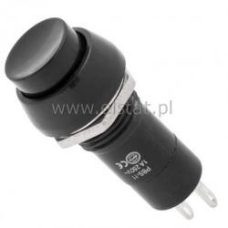 Przeł. przycisk okrągły stabilny ON-OFF czarny