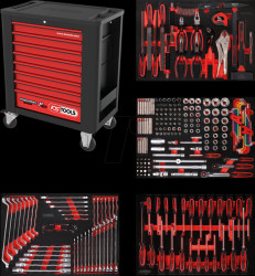 815.4241 PERFORMANCEplus P15 workshop trolley with 8 drawers and 241 tool