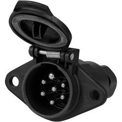 SecoRüt ES021 Trailer socket 7-pin type S Plastic Open cable ends