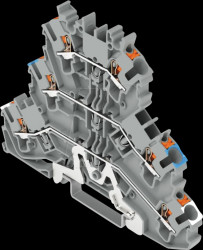 2202-3218 Three-tier feed-through terminal, dia. 0.25 - 2.5 mm, shielding/