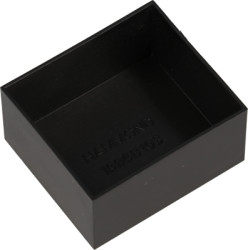 ABS enclosure, (L x W x H) 40 x 35 x 20 mm, black (RAL 9005), 1596B103-10