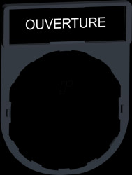 ZBY2113 Legend holder 30x40 mm, for Ø 22-mm devices, with OUVERTURE sign