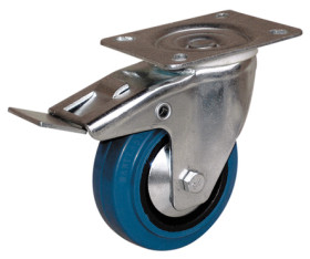 Koło samonastawne średnica kabla 100mm Płyta Guitel Hervieu 150kg wysokość całkowita 127mm