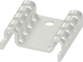 Finger shaped heatsink, (L x W x H) 24.5 x 24 x 7 mm, 21 K/W, solderable surface, 10035005