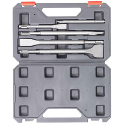 kwb 240285 chisel set 5-piece 40Cr steel SDS Plus HRC 50&#x2B;3 with case