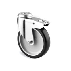 Koło samonastawne średnica kabla 75mm Pojedyncza śruba Tente 60kg wysokość całkowita 100mm