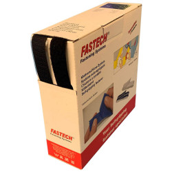 FASTECH B20-MIX999910 Hook-and-Loop Tape 10m x 20mm Black Sew-On Loop Pad