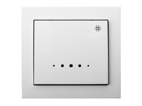 KIER Wyłącznik krzyżowy z podświetleniem pomarańczowym biały ŁP-4WS/00 OSPEL