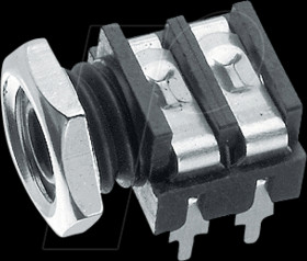 FCR1281 Built-in jack socket mono, 2 pin, 3.5 mm