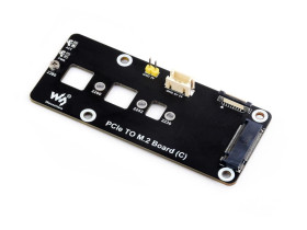 Waveshare PCIe To M.2 Adapter Board (C) for Raspberry Pi 5, Supports NVMe Protocol M.2 Solid State Drive, High-speed Reading/Wri