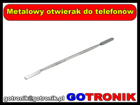 Metalowy otwierak do telefonów
