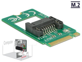 62876 Adapter M.2 Key B male &gt; SATA 7 pin