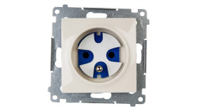 Simon 54 Gniazdo Pojedyncze Data Z/U 16A Ip20 Z Kluczem Uprawniającym Kremowe...