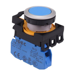 CW4B-A1E10S Blue Metallic Maintained Push Button Switch 1NO IP65 IDEC