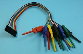 PRZEW.TAŚMA F 10-PIN-&gt;Z HACZYKAMI 25cm