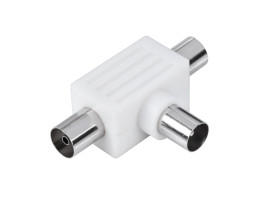 Rozgałęźnik złącze trójnik indukcyjny wtyk TV - 2x gniazdo TV plastik