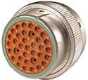 Socket, 35 pole, straight, natural, HD36-24-35PN