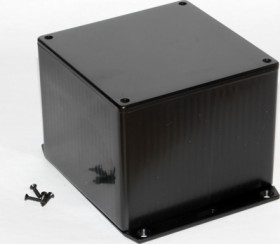ABS enclosure, (L x W x H) 120 x 120 x 94 mm, black (RAL 9005), IP54, 1591VF2SBK