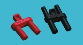 Adapter z wtykiem bananowym Męski typ Wtyk bananowy Czarny 36A RS PRO rozmiar 4 mm