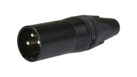 Neutrik Wtyk Mikrofonowy Xlr (3-Pin) Na Kabel Do 8,0Mm Posrebrzany Czarny...