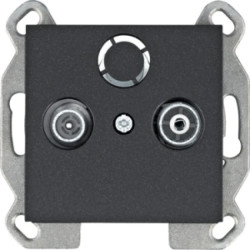 Lumina Gniazdo RTV końcowe czarne WL3013