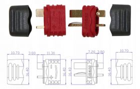T-DEAN konektor wtyk+gniazdo+osłonki M+F Amass