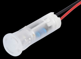 QS83XXHW220 Indicator LED, 220 V AC, 8 mm, wired, white
