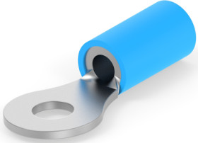 Insulated ring cable lug, 1.25-2.0 mm², AWG 16, 3.51 mm, M3.5, blue, 32958