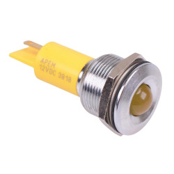 Q19P1CXXY12E Yellow Prominent 19mm 12VDC LED Panel Indicator IP67 APEM